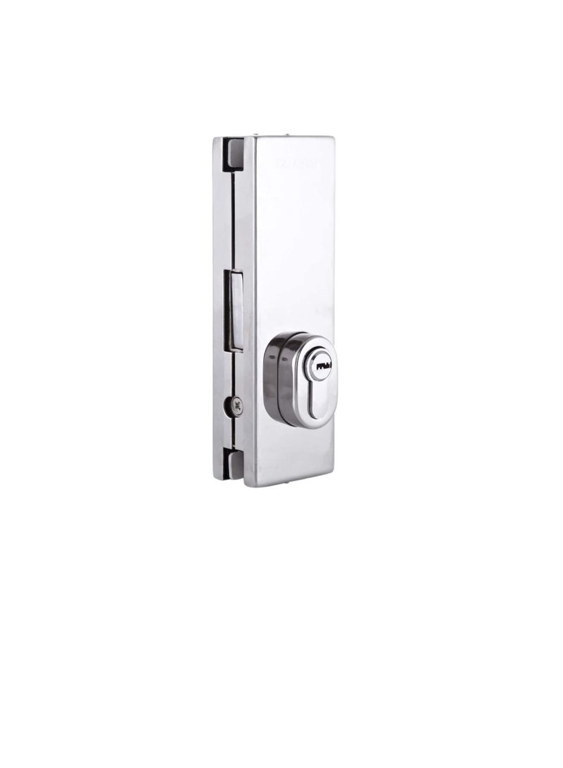Stainless Steel SUS 304 Glass Door Center Lock With Square Rod Polished Stainless Steel Finish- DT150D - Image 3