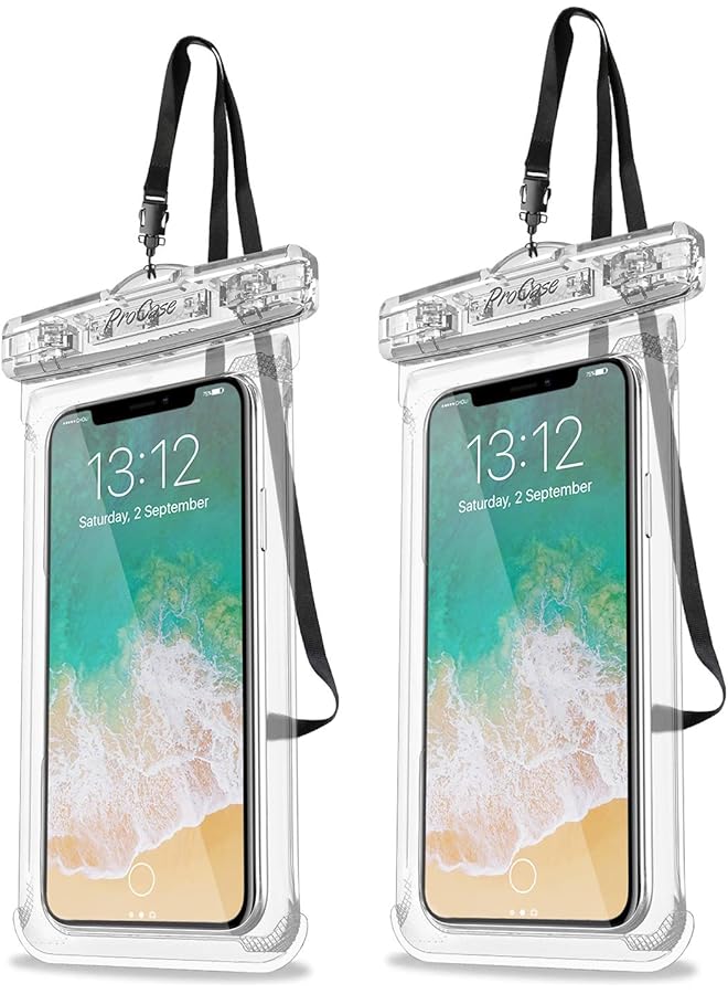 Procases 2 Pack Waterproof Phone Pouch Underwater Phone Case Up To 7" Dry Bag For Iphone 16 15 14 13 Pro Plus Max Galaxy S24 S23 S22 Ultra Beach Essentials Clear - Image 1