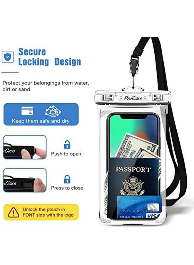 Procases 2 Pack Waterproof Phone Pouch Underwater Phone Case Up To 7" Dry Bag For Iphone 16 15 14 13 Pro Plus Max Galaxy S24 S23 S22 Ultra Beach Essentials Clear - Image 5
