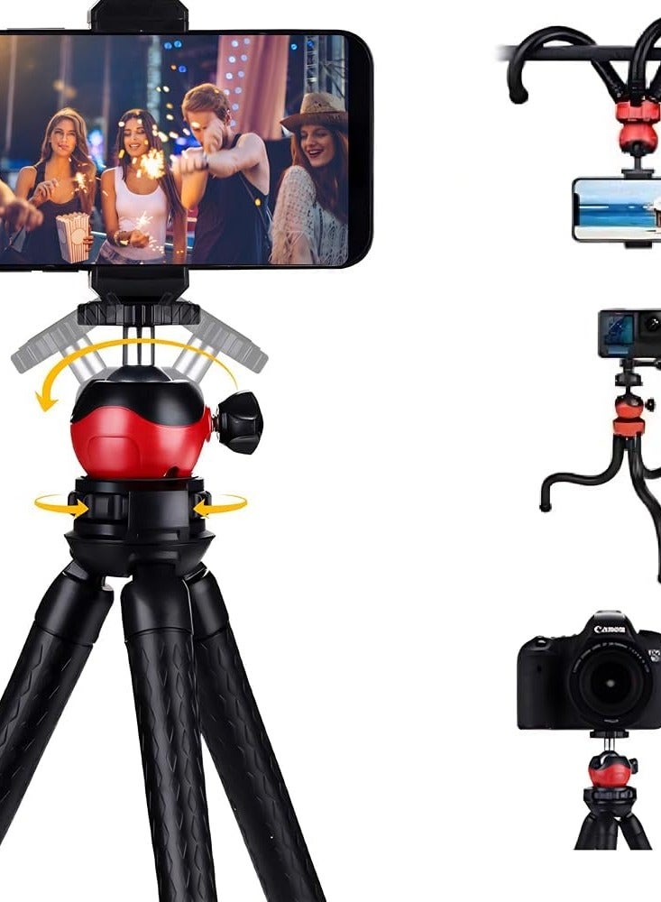 Phone Tripod, Premium Flexible Phone Tripod with Wireless Remote, Mini Tripod Stand for Camera GoPro/Mobile (Upgraded)