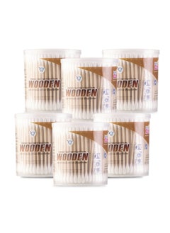 BABY ZONE Pack of 6 x 200 Cotton Buds – Wooden Sticks for Multi-Purpose Use  - Image 1