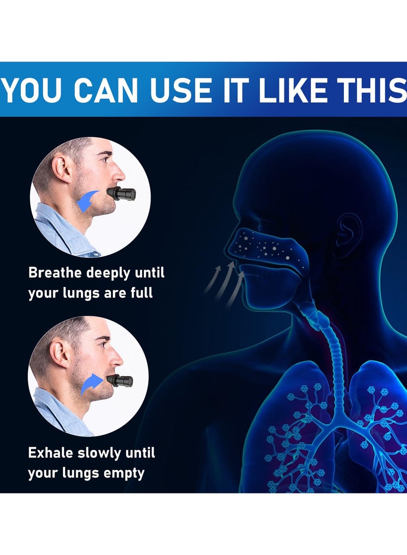 Generic Portable Lung Capacity Abdominal Bite Breathing Trainer，Breathing Exercise Device for Lungs,Improve Sleep  - Image 2