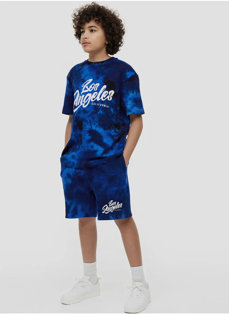 H&M Kids Graphic Print Paper Bag Shorts