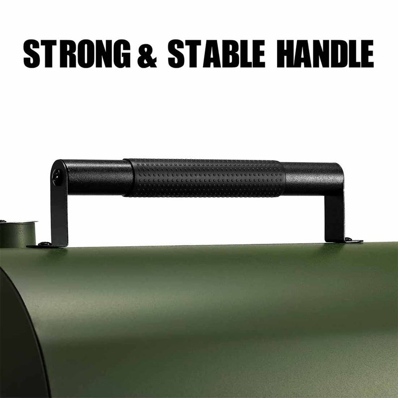 MAISON HUIS Adjustable Portable Charcoal Grill Multi-functional Metal Small BBQ Smoker for Outdoor Hiking Picnic(Green) - Image 5