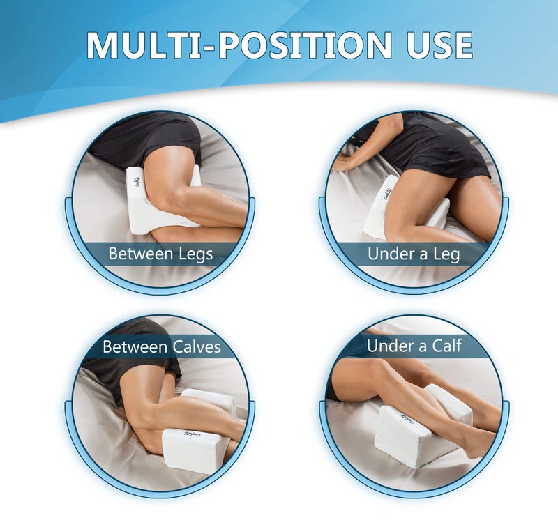 ComfiLife Orthopedic Knee and Leg Pillow for Side Sleepers Sleeping - 100% Memory Foam for Back Pain, Hip Pain Relief - Image 4