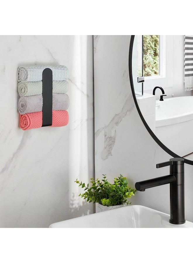 Taozun Taozun Hand Towel Holder/Hand Towel Bar - Black Face Towel Holder Self Adhesive Towel Ring for Bathroom, Stainless Steel  - Image 5
