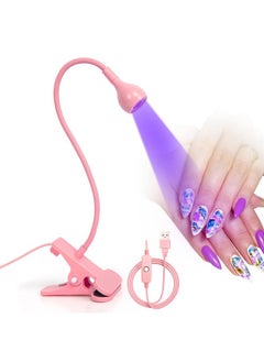 AORAEM AORAEM LED Nail Lamps 3W Flexible Gooseneck Lamp Quicky Dry Nail Manicure Dryer Gel Polish Curing Light Plug Play Portable Flash Cure Light for Gel Nails Home DIY Professional Nail Art Tools Pink  - Image 1