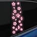 Iprokiu High Intensity Reflective Flower Car BPillar Sticker SelfAdhesive Cherry Blossom Center Pillar Decal Waterproof Vinyl Decal DIY Car Window Bumper Decor Pink - Image 2