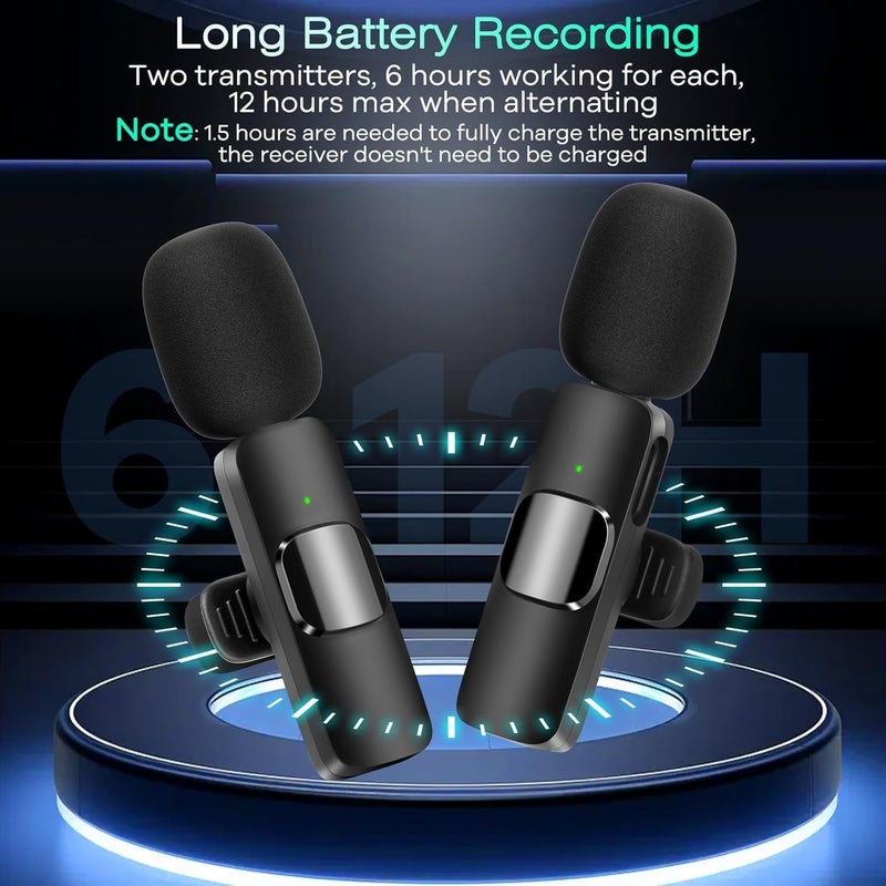SKY - TOUCH Wireless Lavalier Microphone for Android/iPhone/Laptop - Mini Lapel Mic with Noise Canceling for Interviews , Vlogs , and YouTube (2TX+1RX ) - Image 3