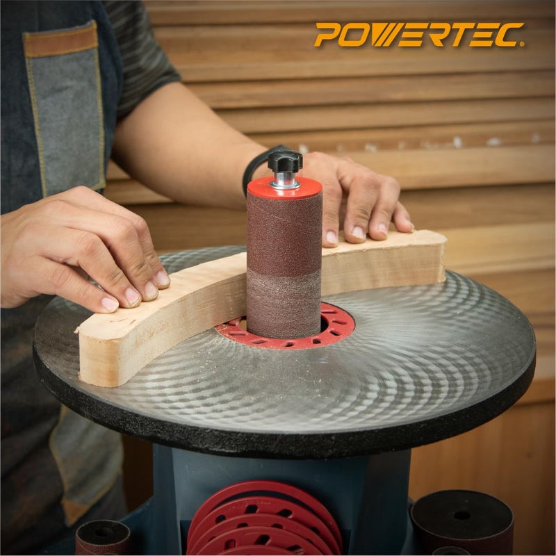 POWERTEC 11204 4.5" Sanding Sleeves for Spindle Sander | 80 Grit | Aluminum Oxide Sandpaper Sanding Sleeves 4-1/2” Long in 6 Diameters 1/2”, 3/4”, 1”, 1-1/2”, 2” and 3” – 6 Pk - Image 5