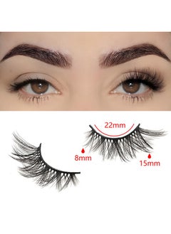 FARRED Natural Lashes Short False Eyelashes Wispy Mink Eye Lash Fluffy Wispies Eyelash Natural Look 10 Pairs Fake Lashes Pack Volume Lash Strips Pestañas  - Image 2