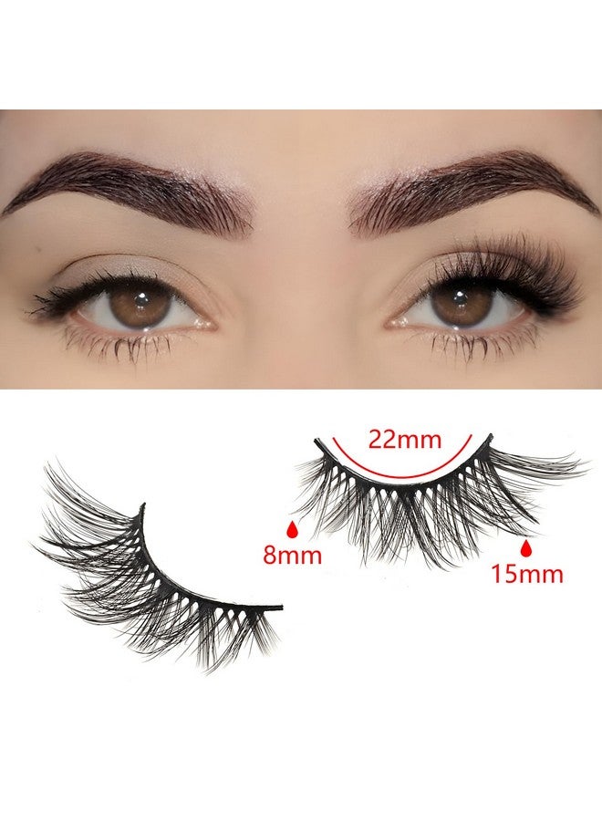 FARRED Natural Lashes Short False Eyelashes Wispy Mink Eye Lash Fluffy Wispies Eyelash Natural Look 10 Pairs Fake Lashes Pack Volume Lash Strips Pestañas - Image 2