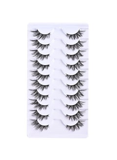 FARRED Natural Lashes Short False Eyelashes Wispy Mink Eye Lash Fluffy Wispies Eyelash Natural Look 10 Pairs Fake Lashes Pack Volume Lash Strips Pestañas  - Image 4