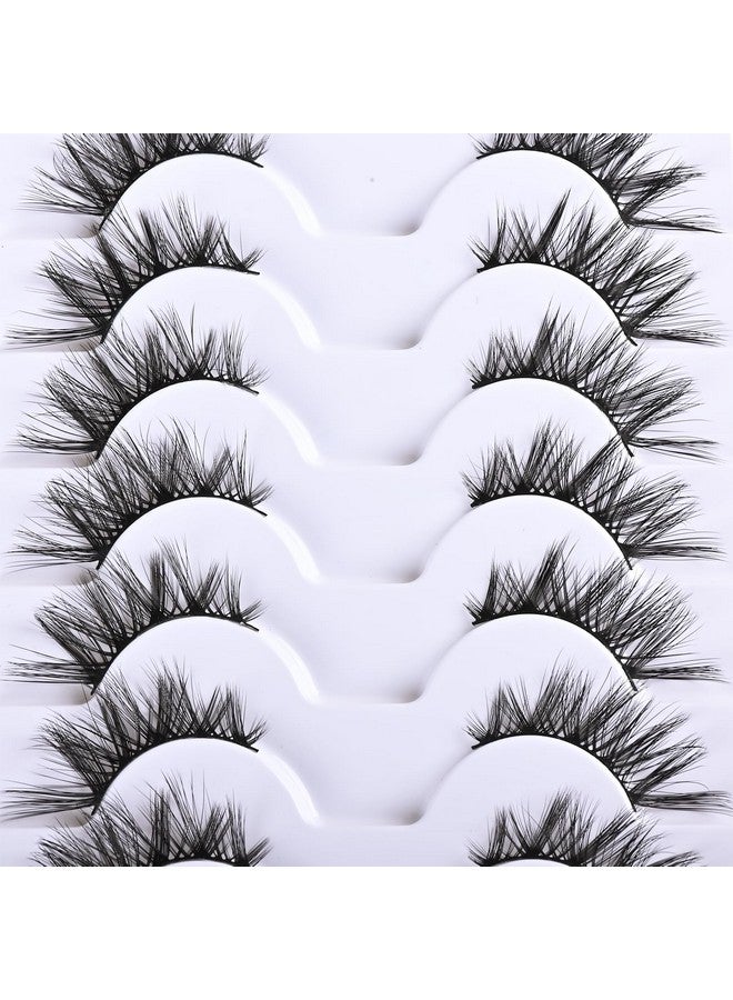 FARRED Natural Lashes Short False Eyelashes Wispy Mink Eye Lash Fluffy Wispies Eyelash Natural Look 10 Pairs Fake Lashes Pack Volume Lash Strips Pestañas - Image 5