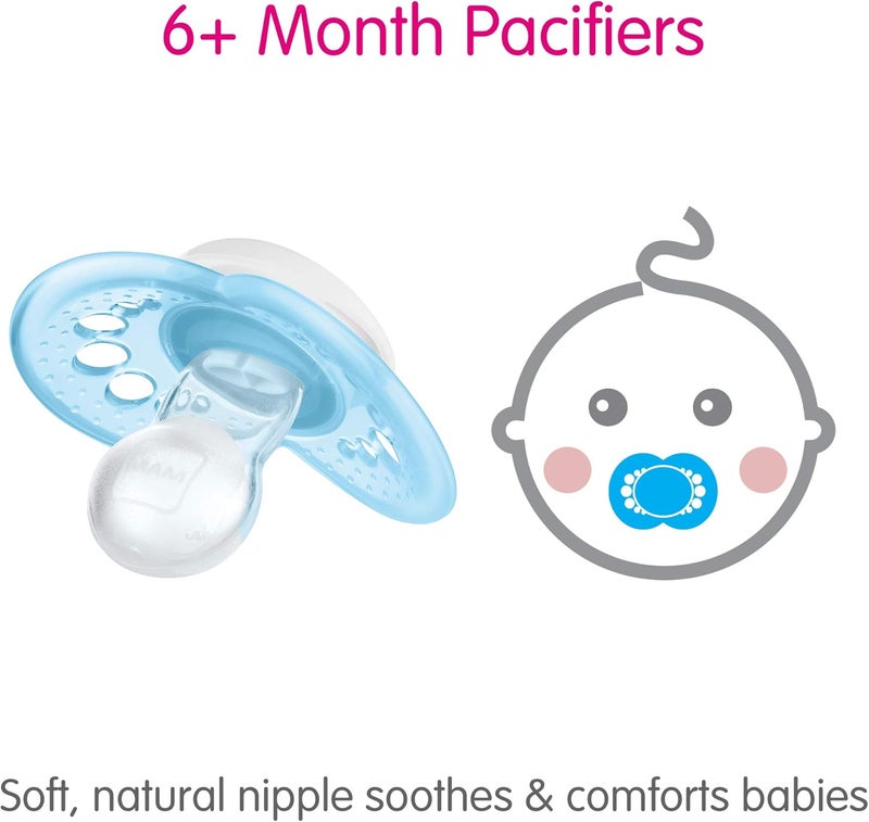 MAM Original Matte Baby Pacifier, Shape Helps Promote Healthy Oral Development, Sterilizer Case, Boy, 6-16 Months (Pack of 2) - Image 3