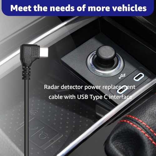 Sousery USB-C to RJ11 Power Cord,Radar Detector Cable for Uniden R1 R3 R7 Escort MAX360 MAX 360c IX IXc Beltronics Cobra Passport 9500i Radenso XP etc(3.3FT) - Image 4