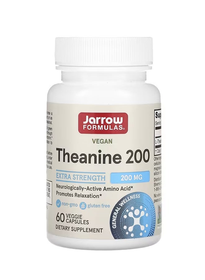 jarrow formulas Theanine 200 200 mg 60 Veggie Capsules