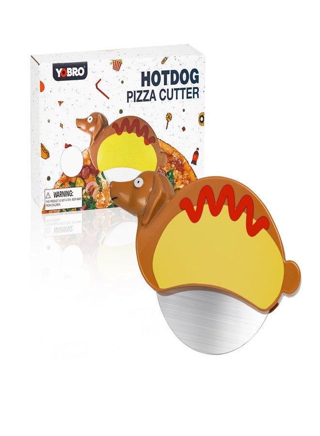 YOBRO Hotdog Dachshund Pizza Cutter Wheel By YOBRO- Pizza Cutter,Pizza Slicer Stainless Steel，Funny Kitchen Accessories,gift for Dog Lovers,Creative Gifts,Cool Kitchen Gadgets for Family (One Cutter) - Image 1