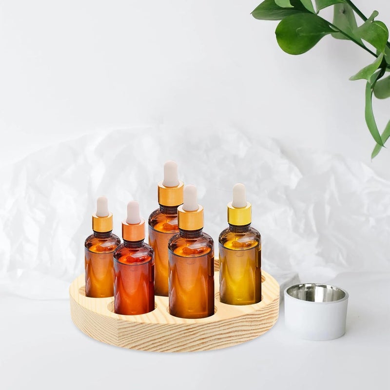 Wood Compact Organizer with Multi-slot Structure Essential Oil Bottle Holder for Safe Storage and Display of Essential Oil Bottles Suitable for Home or Salon Use - Image 4