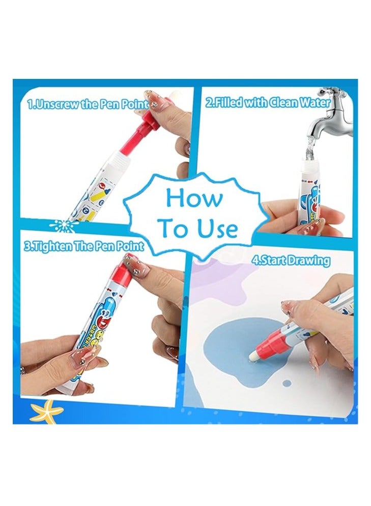 عربست سجادة رسم مائية للأطفال من عمر 2 إلى 4 سنوات، سجادة ألوان سحرية للأطفال، سجادة رسم مائية للأطفال من عمر 1 إلى 3 إلى 5 سنوات، ألعاب تعليمية للأطفال من عمر 2 إلى 3 سنوات، 4 إلى 5 سنوات، هدايا أعياد الميلاد والكريسماس - Image 5