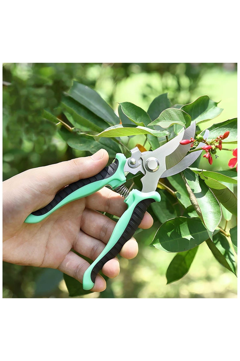الروهيت مجموعة أدوات حديقة مكونة من 3 قطع، مقصات حديقة خفيفة الوزن ومتينة من الفولاذ المقاوم للصدأ، مجموعة أدوات حديقة مريحة للزراعة الخارجية والزهور والفروع والتقليم اليومي للحديقة - Image 5