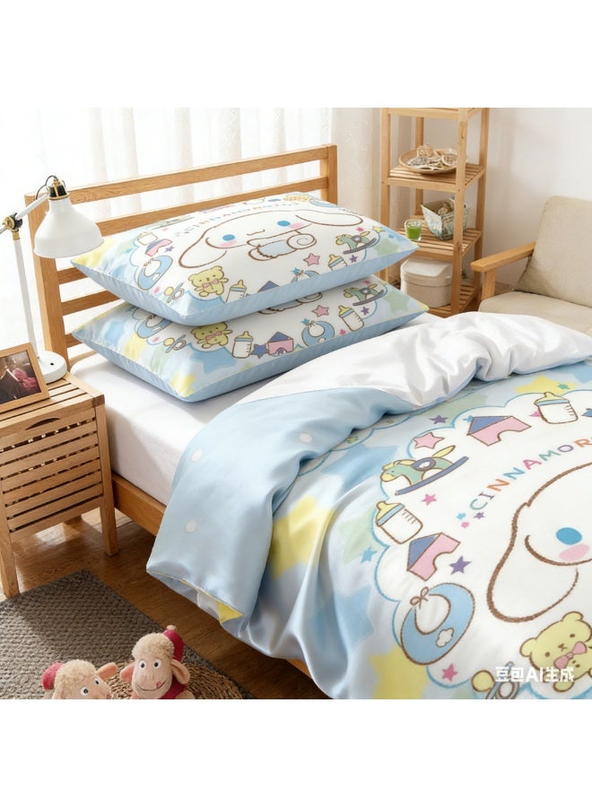 Sanrio Cartoon Sanrio Cinnamoroll 3-Piece Bedding Set Including Bedspread and Two Pillowcases (Bedspread Size 150cm x 200cm) - Image 3