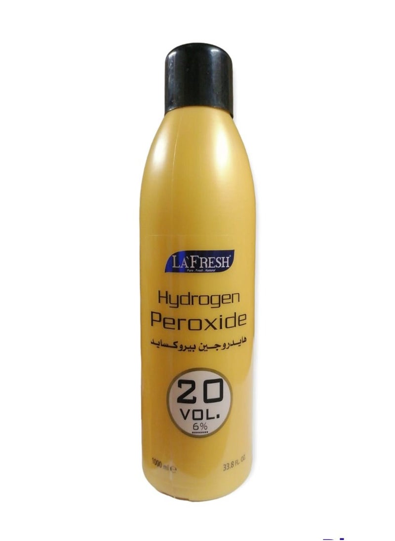 LAFRESH LaFresh Hydrogen Peroxide 6% Hair Dye, Volume 20, 1000 ml  - Image 1