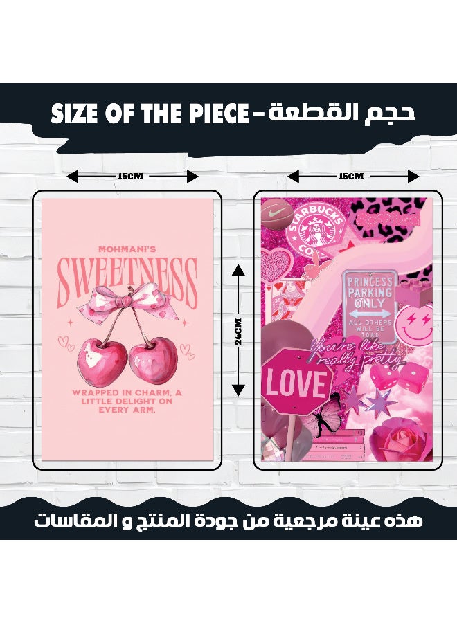 Blush Pink Motivational Wall Art – 12pcs 300gsm Glossy Finish Posters with Double-Sided Adhesive, Easy to Mount, Adds a Touch of Positivity and Beauty to Girls’ Daily Spaces - Image 4