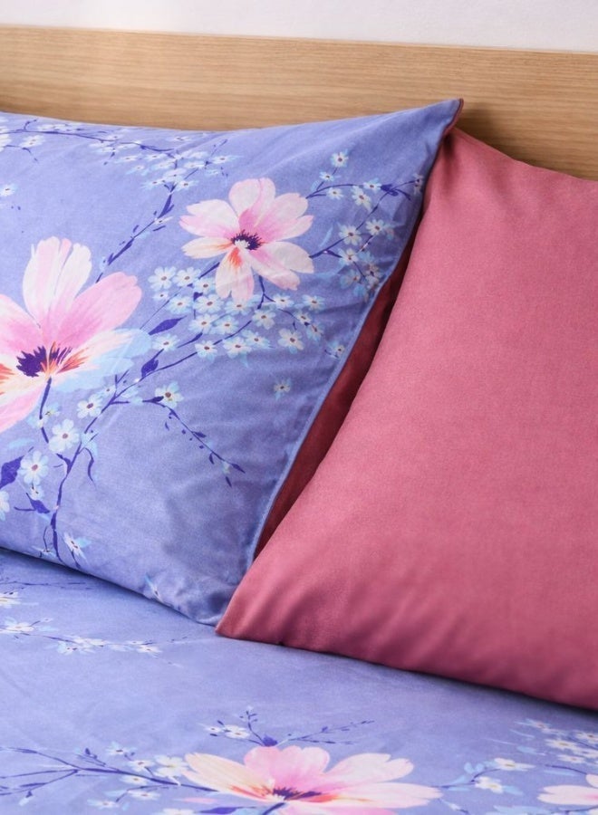 طيبة طقم ملايه عاديه سنجل، قطعتين، تصميم فلورال، 180*230 سم - Image 3