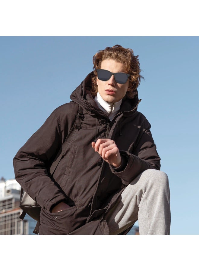 GREEN LION Belgrade Smart Audio Glasses with Touch Control / Up to 5 Hours Play Time / ENC Technology / 55mAh Battery / UV400 Protection / 10m Transmission Distance / Bluetooth Version 5.4 - Black - Image 5