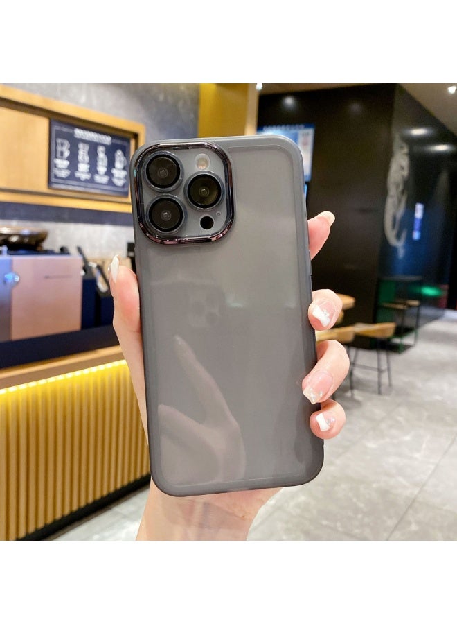 NIBEMINENT Lens Plating Protective TPU Case Cover For iPhone 15 Pro, Black