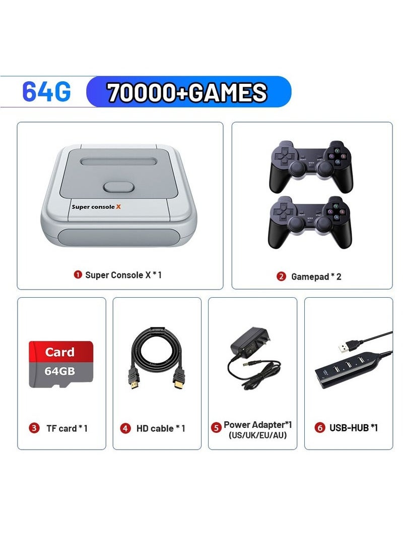 Generic - Game Box Super Console X Retro Video Game Console Support 70000Games 50 Emulators for PS1/PSP/MAME/DC with Controllers (64GB) - Image 1