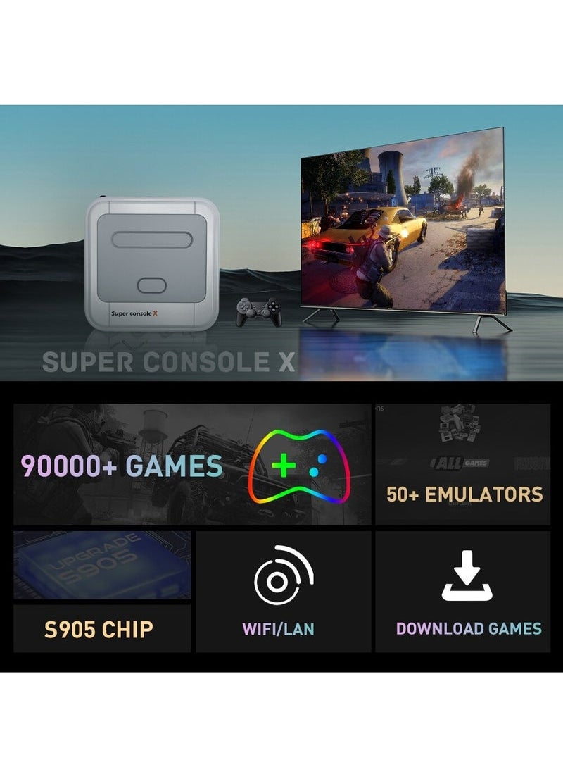 Generic - Game Box Super Console X Retro Video Game Console Support 70000Games 50 Emulators for PS1/PSP/MAME/DC with Controllers (64GB) - Image 1