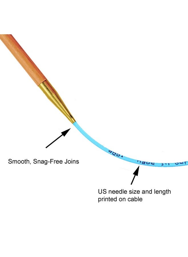Addi Olive Wood 40 Inch (100Cm) Us 10.5 (6.5Mm) Circular Knitting Needle Lightweight Warm Touch Standard Tips Smooth Joins Blue Pliable Cord Bundle With 10 Artsiga Crafts Stitch Markers Markers - Image 5
