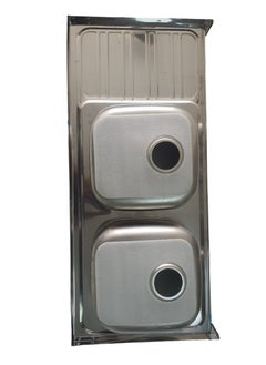 HAR & Unex Stainless steel sink 120x55 Left Double Bowl, Korean  - Image 2