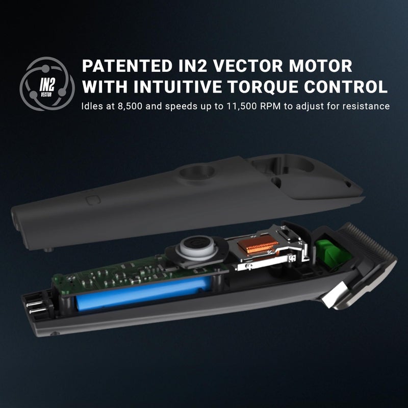 Stylecraft Instinct-X Cordless Hair Clipper Professional Vector Motor with Intuitive Torque Control, 3 Modular Lids - Image 2
