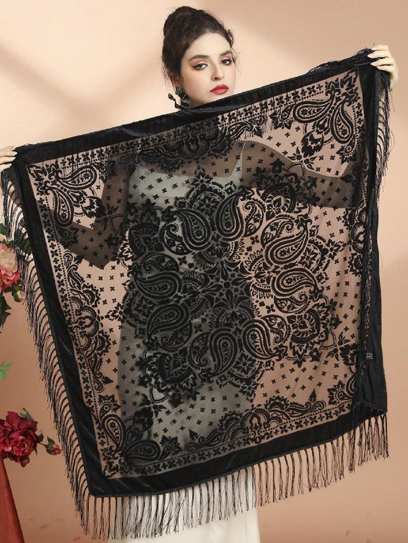 K-Elewon Women's Scarf velour Shawls and Wraps for Evening Dress Bridesmaid Wedding Bridal Warm 43" Large Scarves H22-01 - Image 2