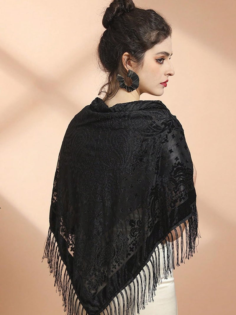 K-Elewon Women's Scarf velour Shawls and Wraps for Evening Dress Bridesmaid Wedding Bridal Warm 43" Large Scarves H22-01 - Image 3