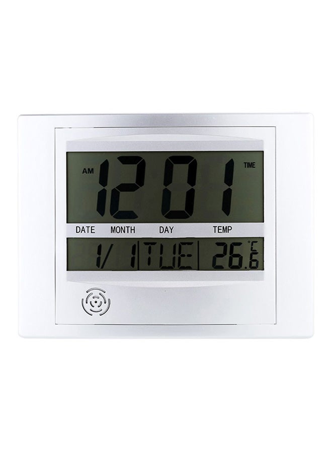 OUTAD Digital LED Home Office Decor Wall Clock Silver - Image 3