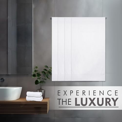 Ambra Linens 500 GSM Highly Absorbent Towel 100% Cotton, Soft and Plush, All Seasons Use, Large, Everyday Use, Durable (4 Pcs - Bath Towels, White) - Image 4