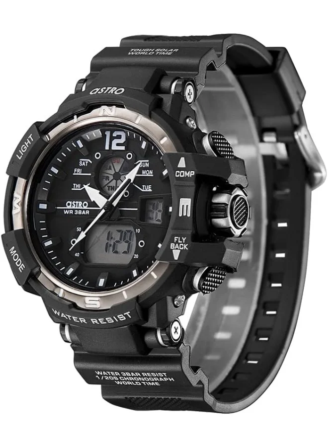 ASTRO Astro Men'S Analog-Digital Black Dial Watch - A22809-Ppbb