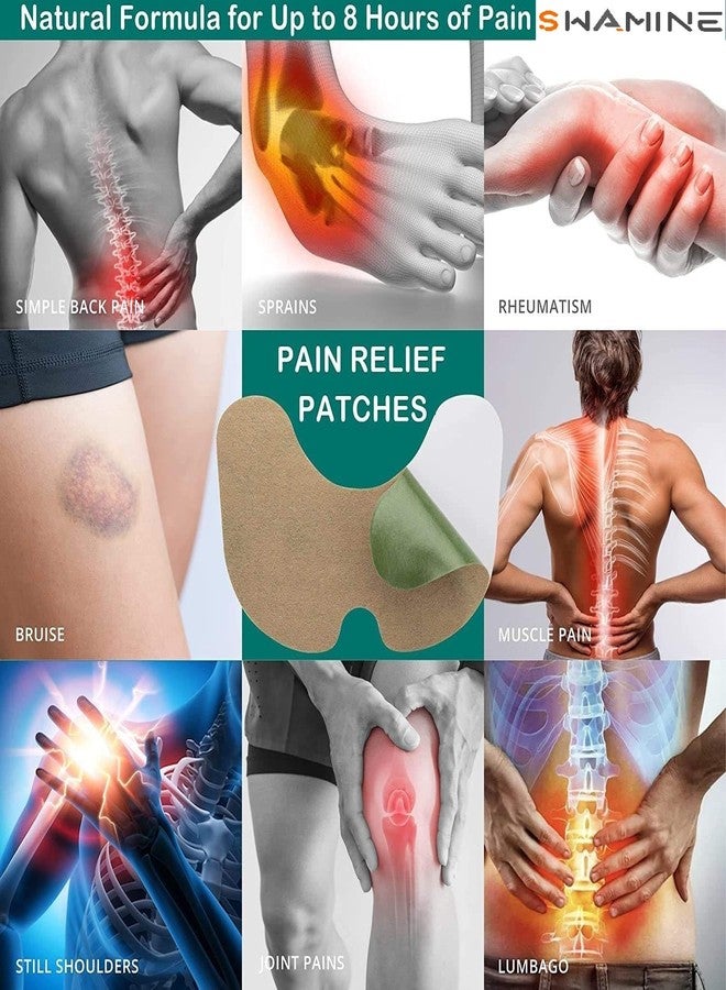 SWAMINE Herbal Knee Pain Relief Patches Arthritis Inflammation Patch Sticker | Instant Relief from Knee Pain | Joint Knee Pain Relief Products Natural Wormwood Extract Patch for Knee Pack Of 10 - Image 2