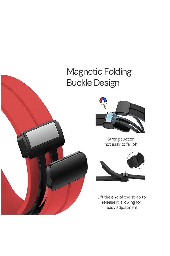UMIXPRO Silicone Watch Band For CMF by Nothing Watch Pro Watch Pro 2 Watchband Bracelet Magnetic Folding Buckle Soft Silicone Replacement Straps for Men Women - Image 2