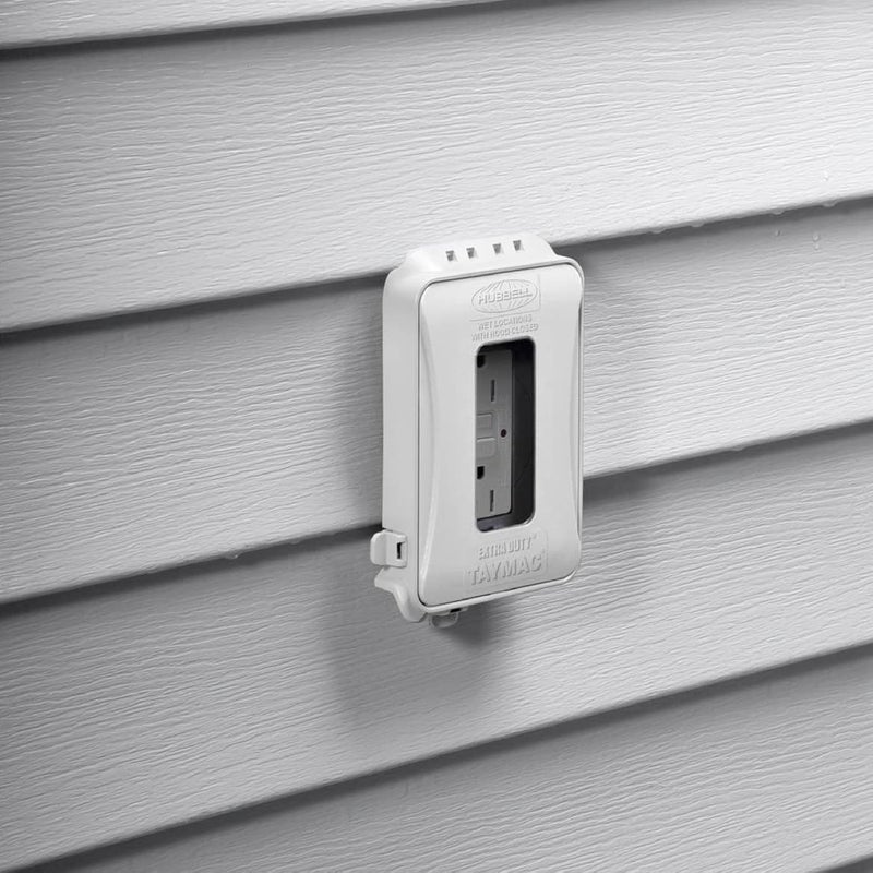 TayMac ML500W Single-Gang Mount 16-in-1 Flat Nonmetallic Weatherproof Vertical/Horizontal, 1-Pack, White - Image 4