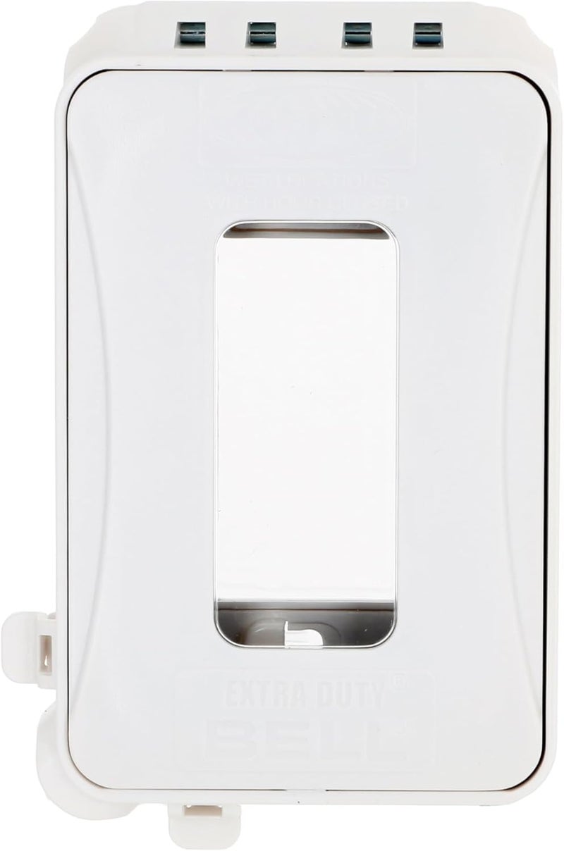 TayMac ML500W Single-Gang Mount 16-in-1 Flat Nonmetallic Weatherproof Vertical/Horizontal, 1-Pack, White - Image 2