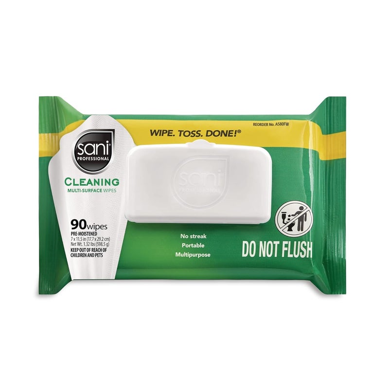 PDI Sani-Professional Cleaning Wipe, Multi-Surface, Fresh Scent, Non - Streak, For Kitchen, Restaurant Tables, Glass, Treated Wood, 90 Count, Pack of 12 (1080 Total Wipes) - Image 2