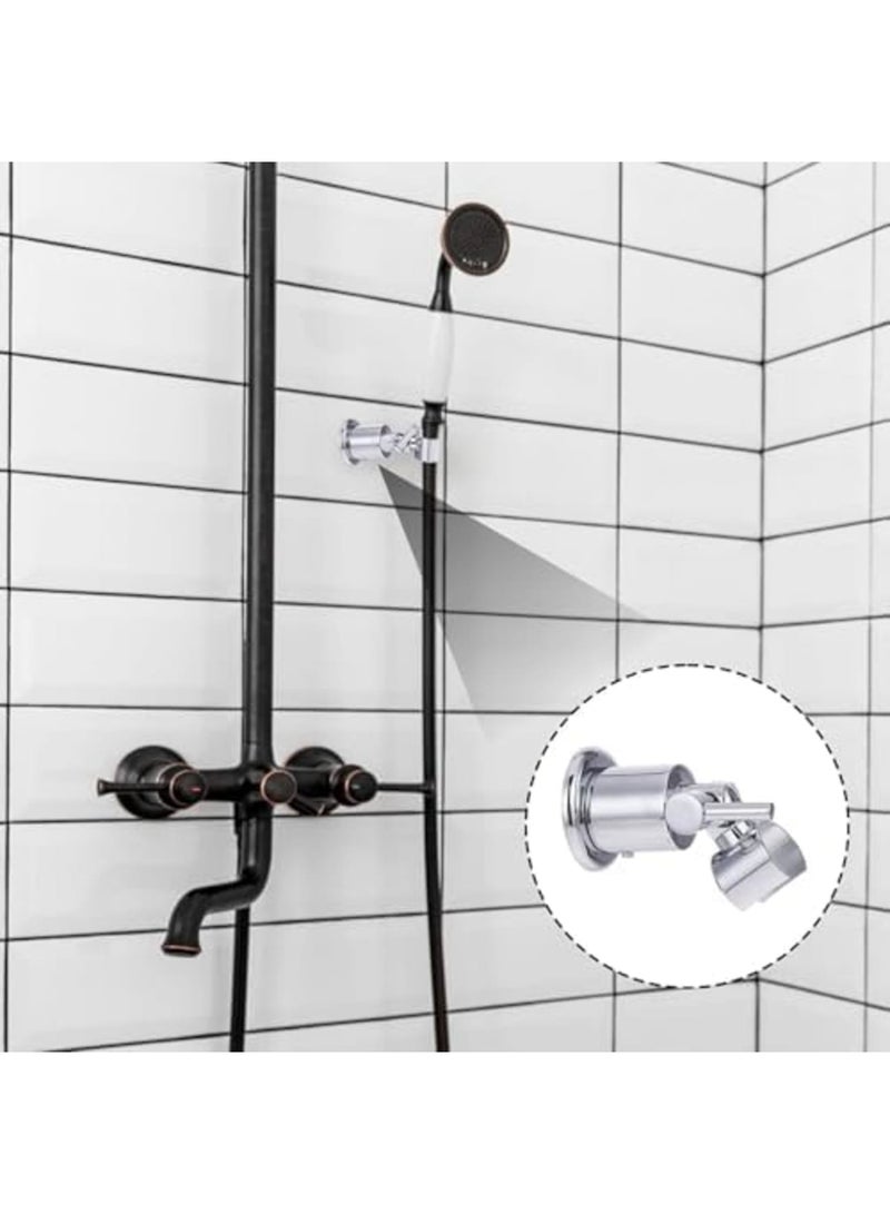 Shower Head Holder with 180° Adjustable Angle, Chrome Handheld Shower Head Bracket with Tension Nut, Shower Wand and Hose Holder for Bathroom, Minimalist Design (Chrome) - Image 5