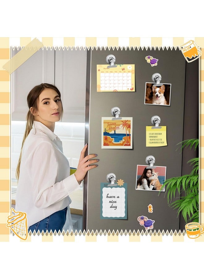 Grtard Grtard 12pack Fridge Magnets Refrigerator Magnets Magnetic Clips Heavy Duty Detailed List Display Paper Fasteners on Home& Office& Teaching  - Image 3