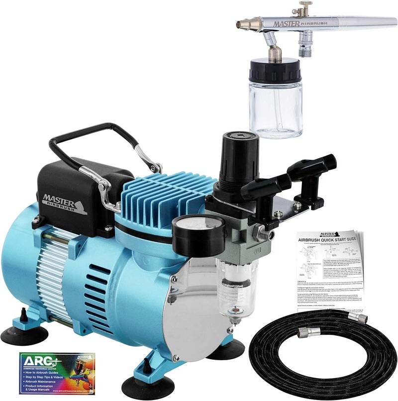 Master Airbrush Siphon Feed Airbrushing System with Compressor and Accessories - Image 1