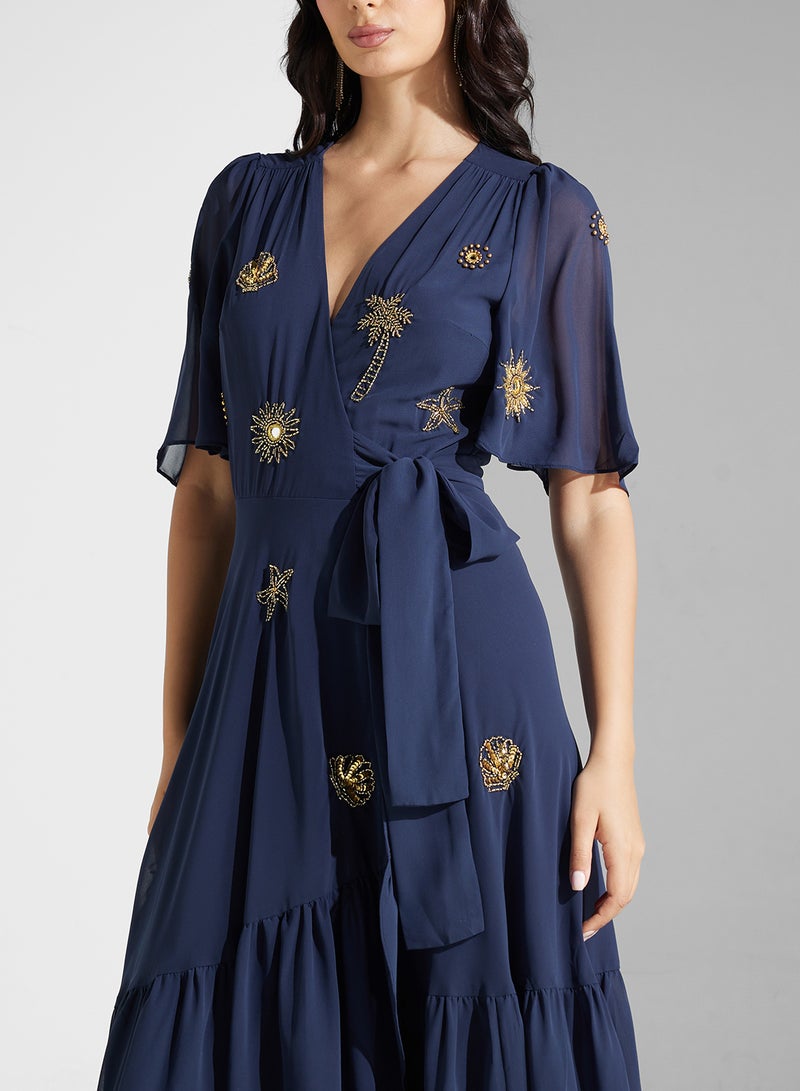 Hope & Ivy Embroidered Chiffon Dress  - Image 3